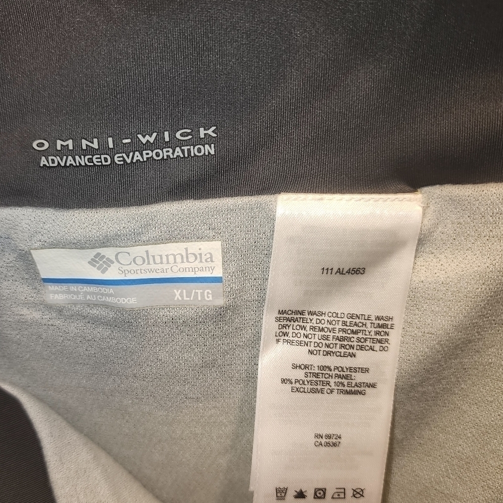 NEW Columbia Omni-Wick Advance Evaporation Shorts XL Yellow/Gray NWT - Picture 3 of 7